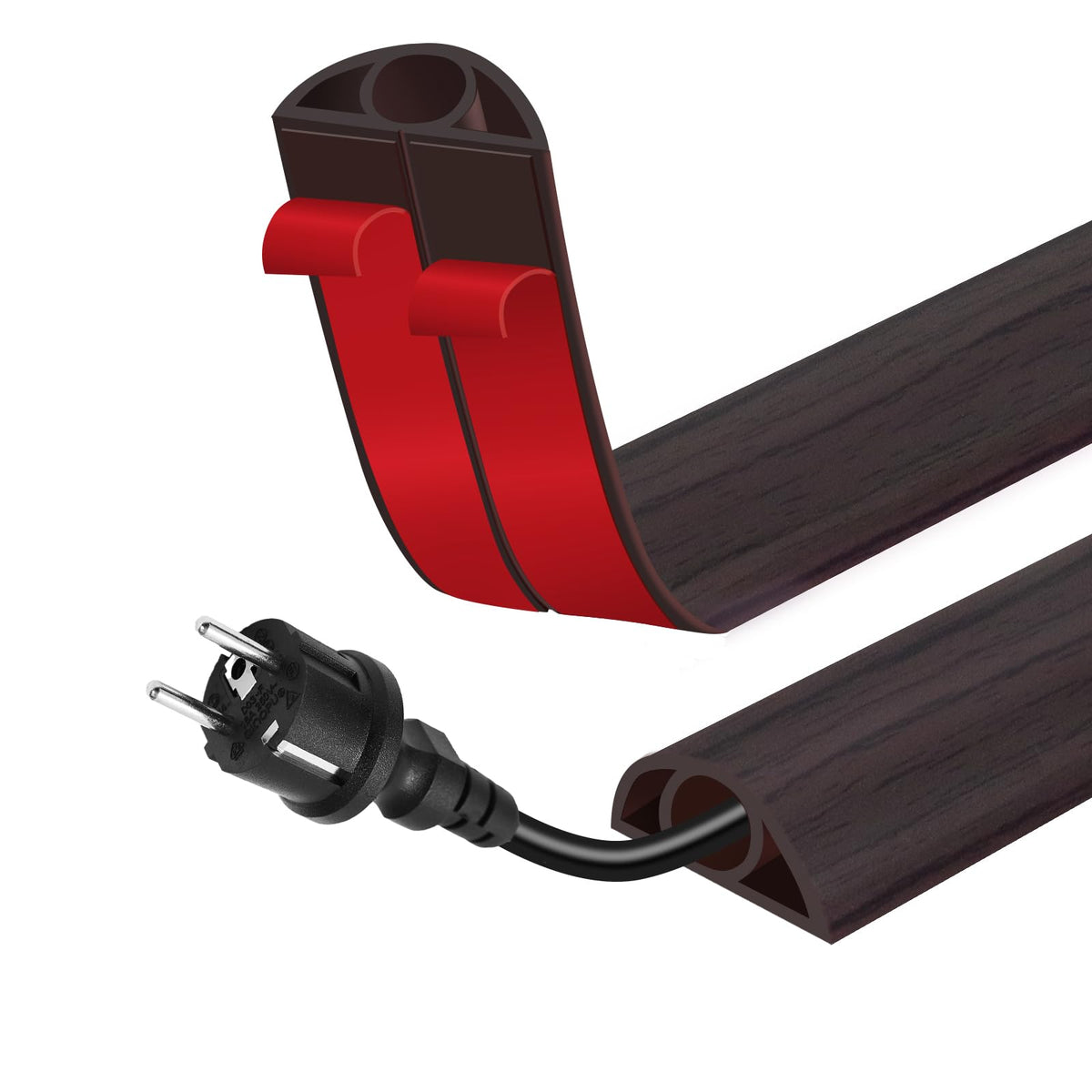 EYAYEN Floor Cord Cover for Wires on Floor Self Adhesive Cord Hider