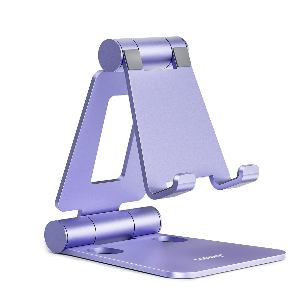 Nulaxy Full Aluminum Dual Folding Cell Phone Stand for Desk, Red