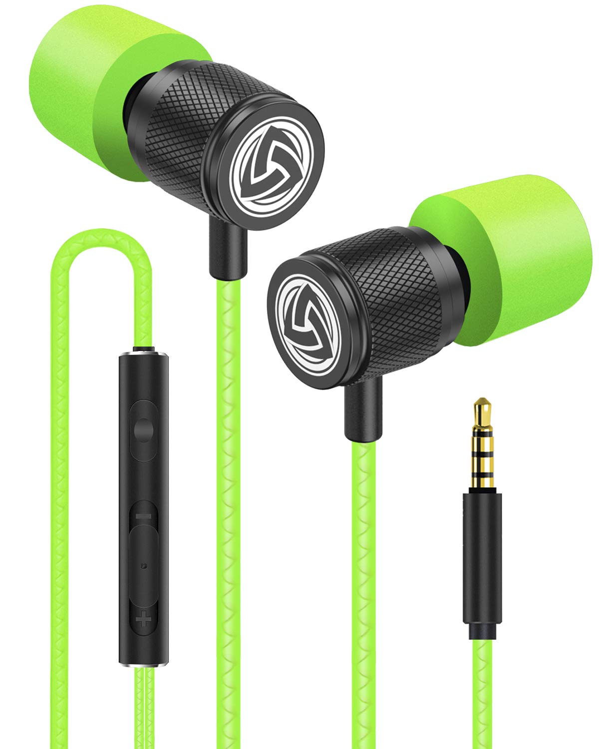 LUDOS Ultra Wired Earbuds in-Ear Headphones, 5 Years Warranty, Earphones with Mic, Noise Isolating Ear Buds, Memory Foam for iPhone, Samsung, School Students, Kids, Women, Small Ears - Turquoise