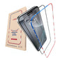 Intaleo Screen Protector for iPhone 15 Plus / 16 Plus - Tempered Glass Screen Protector (2 Pack) - USA Flag & Black Frame - 9H Hardness Full Coverage - Oleophobic Coating with Easy Installation