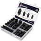 MGI SpeedWare 42 pcs NPT Strain Relief Nylon Cord Grip Cable Glands Assorted Kit, Black Plastic Grommet 1/4" 1/2" 3/4" and 1"