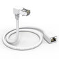 Right Angle Ethernet Extension Cable UPangle 1.5ft-White, 90 Degree CAT6 Ethernet Patch Cable RJ45 LAN Cable Extender Male to Female Connector for Router Modem Smart TV PC Computer Laptop