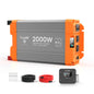 ALLWEI 2000W Pure Sine Wave Inverter 12V DC to 120V AC Converter, Surge 4000W, 20A Sockets, Hardwire Port, Power Inverters for Vehicles, RV Truck Home Solar & Off-Grid Inverter, Remote Controller