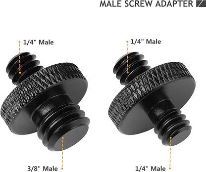 24 Pcs Camera Screw Adapter Set - 1/4 to 3/8 Tripod Mount Converter for Camera, Monopod, Ballhead, Flash Light Stand