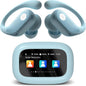 Wireless Earbuds, ANC Noise Cancelling Sport Ear Buds with Multifunctional Touch Screen, Bluetooth 5.4 Headphones, Bass Stereo Sound, 5 EQ Over The Ear Earbuds for Sports/Workout/Gym-Sky Blue