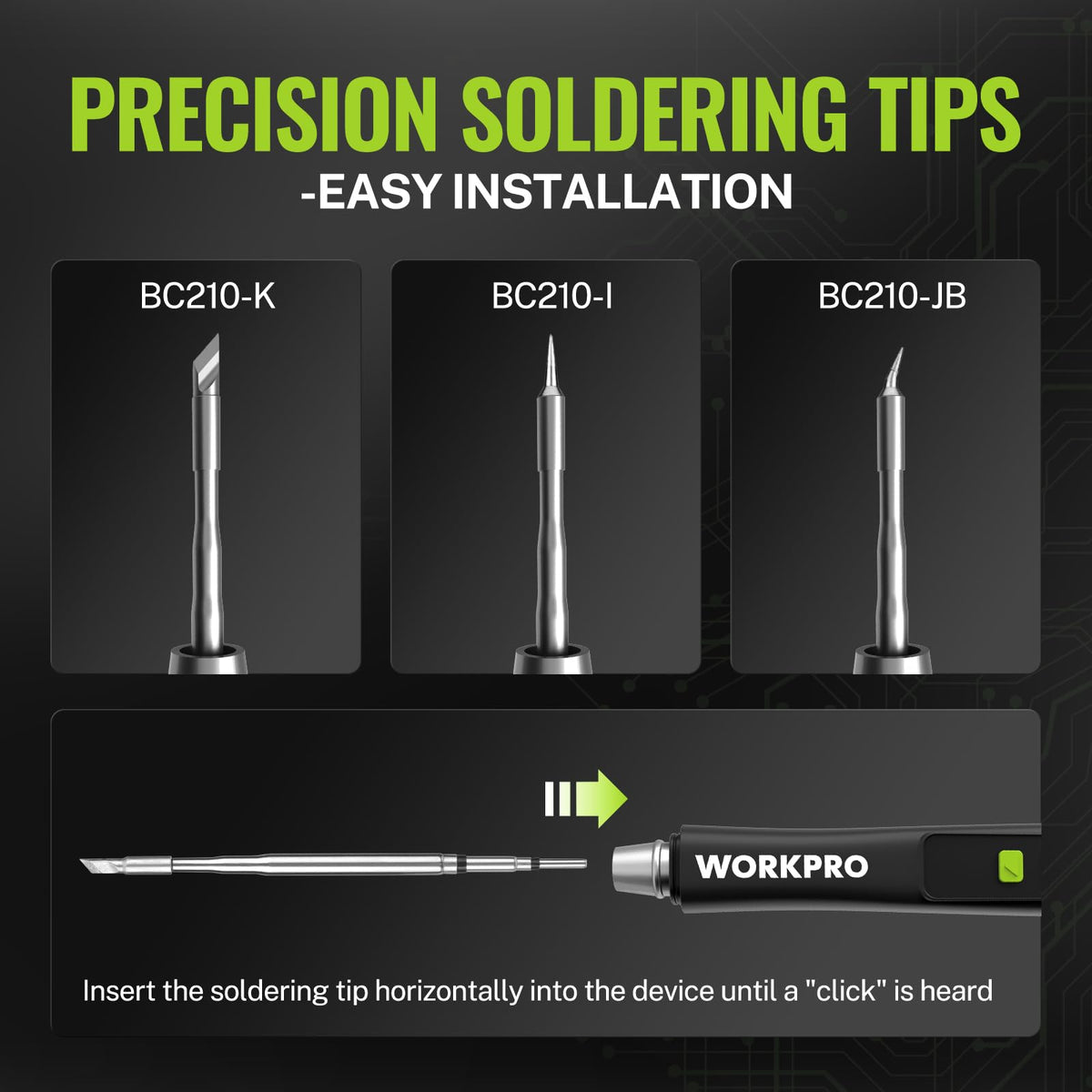 WORKPRO DC Soldering Iron Kit, Fast Heating Soldering Iron Pen with 3 Tips