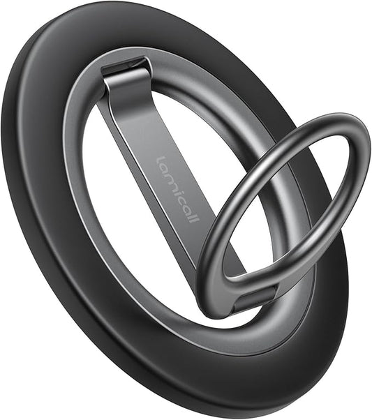 Lamicall for MagSafe Magnetic Phone Ring Grip - 360° Rotation Finger Grip Holder Stand, Super Magnet Cell Phone Kickstand Ring, Mag Safe Accessories for iPhone 17 16 15 14 13 12 Pro Max Air, Androids