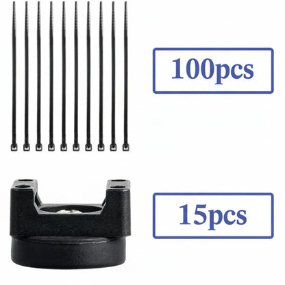 Yookeer 120 Pieces Magnetic Zip Tie Mount Cable Wire Management Base, 22 mm
