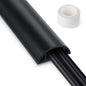 LZEOY 4ft Cord Cover for Wires on Floor, Grey Extension Cable Management, Hide Electrical Hider Protector, Cable Cavity: 0.78" W x 0.32" H