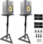 AxcessAbles Studio Monitor Speaker Stands Pair. 80lb Capacity per Stand. Adjustable Height 26" - 42". Metal Constructed Stands Ideal for Surround Sound, Bookshelf and Monitoring Speakers