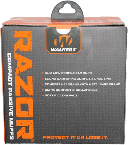 Walker's Razor Compact Passive Youth & Women's Noise-Blocking Hunting Gun Range Shooting Hearing Protection Muff, Comfort Headband w/Metal Wire Frame, Teal