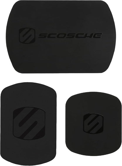 Scosche MAGRKI MagicMount Replacement Metal Plate Kit for Phone, Metal Plates for Magnetic Mount Cell Phone Holder for Car, Universal with All Devices and Phone Case, Black
