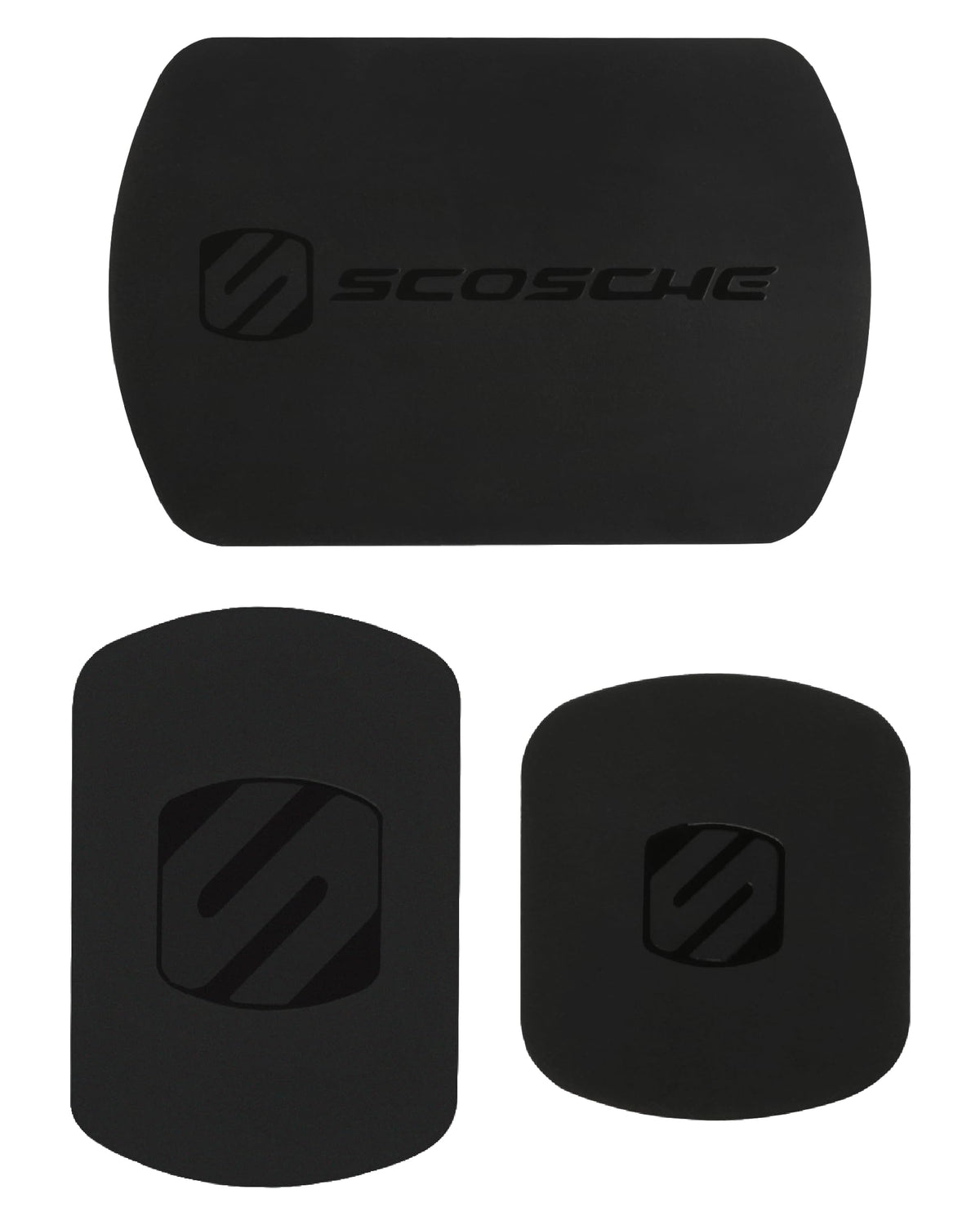 Scosche MPLT54T-2PKBP0 MagicMount Replacement Plate Kit for Magnetic Car Phone Mount Holder, Metal Plates w/Extra Strength Hold for Smartphone, Tablet, Magnet Cell Phone Stand & Phone Case, Pack of 2