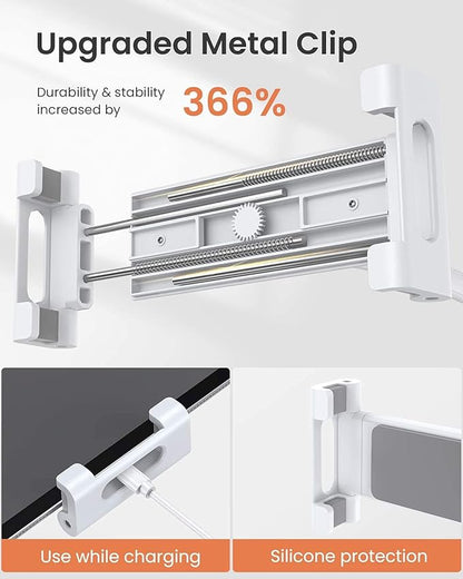 LISEN Tablet Stand Tablet Holder, Adjustable iPad Stands for Desk, Stand for iPad Thick Case Friendly iPad Stand Holder Compatible with(4.7-13") Tablets, Phones
