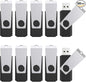 TOPESEL 100PCS 4GB Flash Drive Bulk Pack, USB 2.0 Flash Drives, Memory Stick, Thumb Drives (4G, 100 Pack, Black)