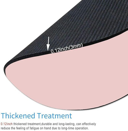 Mouse Pad Pink, Premium-Textured Small Round Pink Mousepad 7.9 x 7.9 Inch, Anti-Slip Waterproof Rubber Mouse Mat, Pretty Cute Mouse Pad for Office Gaming Laptop Women