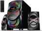Boytone BT-326F, 2.1 Bluetooth Powerful Home Theater Speaker System, with FM Radio, SD USB Ports, Digital Playback, 40 Watts, Disco Lights, Full Function Remote Control, for Smartphone, Tablet., Black