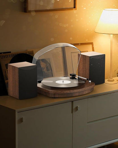 Retrolife Vinyl Record Player with External Speakers AT-3600L Cartridge