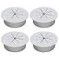 Desk Grommet 2" (50 mm), Desk Hole Cover for Cables Grey, Cable Grommet ABS Plastic, Desk Hole Grommet for Office and Home Table Cable, Detachable & Flexible Cable Cord Organizer-4 Pcs