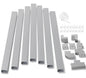 126in Cord Hider Kit, ZhiYo Wire Hiders for TV on Wall, Paintable Cable Management Kit, Wire Cover for Wall Mount TV, White Cable Raceway, Cord Cover Wire Management Kit, 8 x L15.7in W1.18in H0.67in