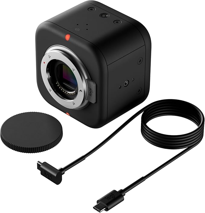 Logitech for Creators Mevo Core Wireless Live Streaming Camera, 4K Video Camera with Interchangeable Lens, Multicam Ready, Intuitive App Control