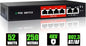 STEAMEMO AI PoE Switch, 52V 52W (4 POE Ports +2 Uplink) 100Mbps,802.3af/at, Unmanaged Network Extender Power Over Ethernet for IP, Extend Function,Metal Plug and Play