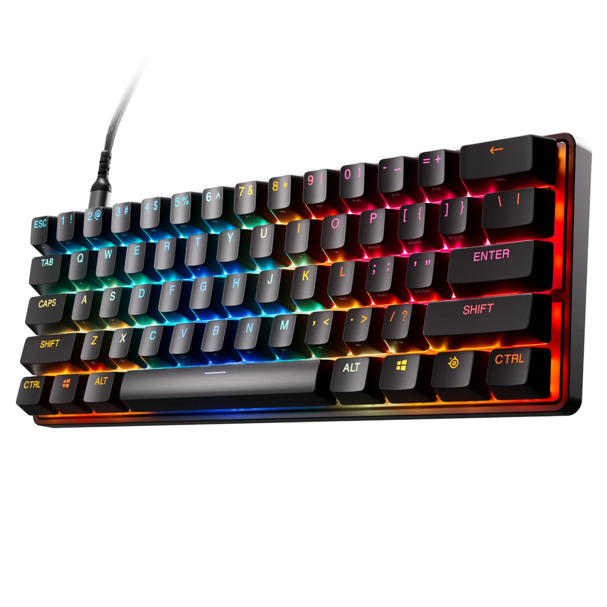 SteelSeries Apex Pro Mini Wireless Keyboard - 60% Design - OmniPoint 2.0 - Quantum 2.0 Wireless - Double Shot PBT Keycaps - Black