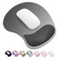 ITNRSIIET Ergonomic Mouse Pad, Cushioned Gel Wrist Rest, Non-Slip Base, Smooth Surface, Cute Multi-Color, 9.5 x 8.2 in, White