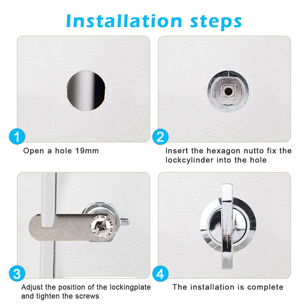 Thumb Operated Offset Cam Lock,Replacement Keyless Compartment Latch, Non-Locking Compartment Lock for RV, Camper, Vehicles, Storage Door Cabinet Mailbox Drawer(Color:S: 19 x 16mm)