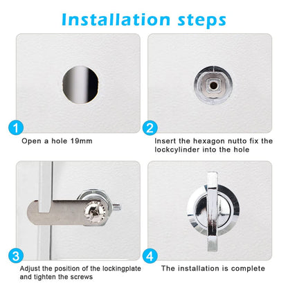 Thumb Operated Offset Cam Lock,Replacement Keyless Compartment Latch, Non-Locking Compartment Lock for RV, Camper, Vehicles, Storage Door Cabinet Mailbox Drawer(Color:S: 19 x 16mm)