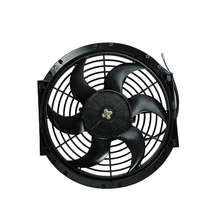 2PCS 10 Inch Universal High Performance Slim Fan Push Pull Electric Radiator Cooling Fan 12V 80W Mount Kit Black