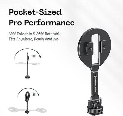 FANAUE MS-06 Magnetic Cold Shoe Mount | 360° Rotatable & Foldable | Aluminum Alloy Strong Magnetic Attachment | for Cameras, Phones, Microphones, and Photography Accessories