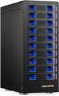 10 Bay Hard Drive RAID Enclosure with Cooling Fan for 2.5/3.5" SATA HDD/SSD with USB A/C 3.0＋eSATA Cable, 3.5 Hard Drive Enclosure Supports 160TB Capacity, 8 RAID Modes, DAS(NO NAS)