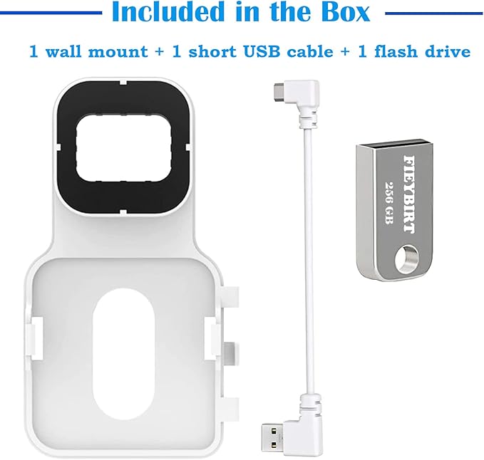 256GB Blink USB Flash Drive and Sync Module 2 Mount, Space Saving and Easy Move Mount Bracket Holder for Blink Outdoor Indoor Security System