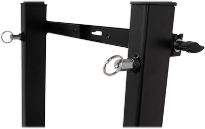 Rockville RXS20 Portable Mixer Stand 300 lbs Capacity, Adjustable Height 24-36in, Adjustable Width 13.8-23.6in, Collapsible, Padded Platform, Perfect for DJs and Musicians