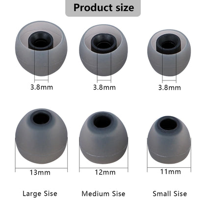 MMYQXI Earbud Replacement Tips Silicone Earbud Tips Earbud Covers Fit for in-Ear Headphones (Inner Hole 3.8mm -5.1mm) Ear Tips Earbud Rubber Tips 9 Pairs S/M/L