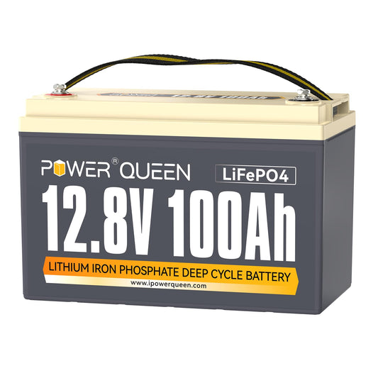 Power Queen 12V 100Ah Group 31 LiFePO4 Lithium Battery for RV, Marine