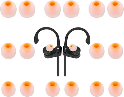Earbud Tips Ear Bud Tips Soft Anti Slip Washable and Reusable Silicone Replacement Earbud Tips Fit Most in-Ear Earbuds(Inner Hole 3.8mm -5.1mm) 18pcs S M L