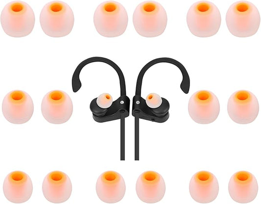 Earbud Tips Ear Bud Tips Soft Anti Slip Washable and Reusable Silicone Replacement Earbud Tips Fit Most in-Ear Earbuds(Inner Hole 3.8mm -5.1mm) 18pcs S M L