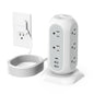 TESSAN Tower Power Strip Flat Plug with 1050J Surge Protection, 6 Ft, Grey
