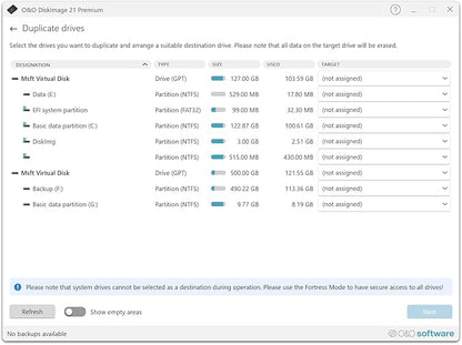 O&O DiskImage 21 Premium - Reliable data backup for Windows PCs, hard drives +SSDs. System recovery, disk cloning + data loss protection for Win 11, 10