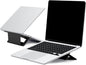 MOFT Laptop Stand for Desk, Adhesive Airflow Laptop Cooling Riser for Heat Dissipation with 2 Adjustable Viewing Angles, Foldable & Portable Computer Stand Compatible with Laptops 11"-16", Jet Black
