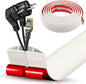 Floor Cord Cover Cable Cavity Self Adhesive Cord Hider Floor Floor Cable Management Power Cord Protector Floor Electric Cord Covers for Offices, Gym, Exhibitions (Beige, 2.36" x 10')