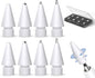 Inesore 8 Pack for Apple Pencil Tips Replacement Accessories,Compatible with Apple Pencil Pro/2nd Generation/1st Generation/USB C,iPencil Nib for iPad Pro/Air/Mini,for Drawing Writing(White Metal Nib)