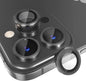 Choiche [3+1 for iPhone 14 Pro/iPhone 14 Pro Max Camera Lens Protector, 9H Tempered Glass Camera Cover Screen Protector Metal Ring Decoration Accessories (Black)