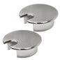 Desk Grommet 1-3/8" (35 mm), 2 Pcs Brushed Silver Desk Cord Hole Cover