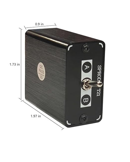 SPRODIO 2 Port 3.5mm Stereo Audio Switch Box AUX Headphone Speaker Manual selector switcher Use 6A Toggle Switch (2 in 1 Out / 1 in 2 Out) -T21