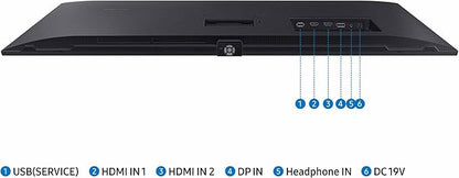 SAMSUNG 34" ViewFinity S50GC Series Ultra-WQHD Monitor, 100Hz, 5ms, HDR10, AMD FreeSync, Eye Care, Borderless Design, PIP, PBP, LS34C502GANXZA, 2023, Black