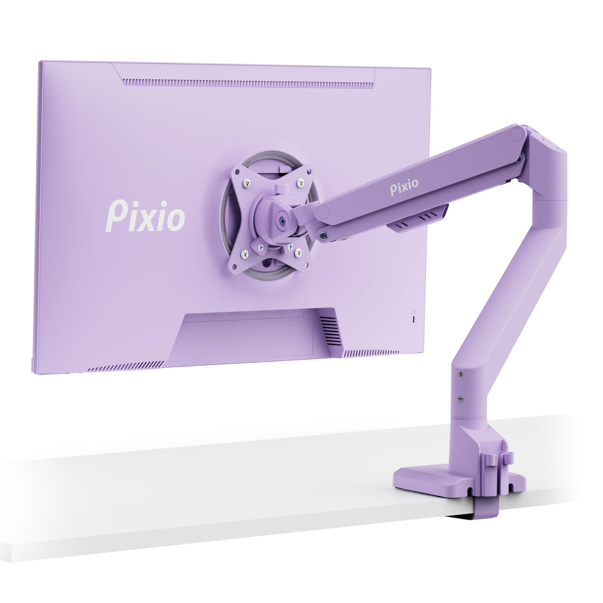 Pixio PS1D Wave Blue Dual Monitor Arm Stand Desk Mount - Fits up to 32 inches Monitors and up to 19.8lbs. VESA Compatibility and Integrated Cable Management
