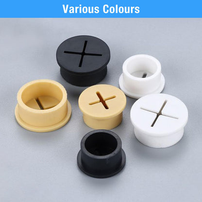 BOPOREAE Desk Grommet, 3/4 in 20 mm White 15 Pcs Silicone Rubber Grommets
